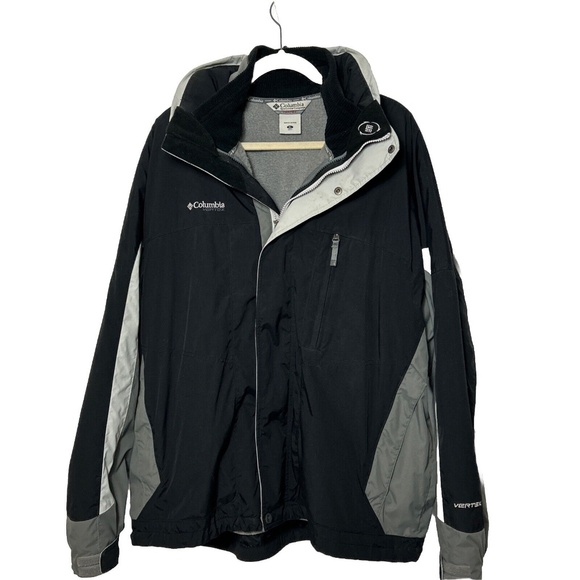 Columbia Sportswear Men’s Size XL Black Gray Full Zip Ski Jacket Fleece Jacket - Picture 1 of 13